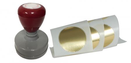 Notary Seal Extras - Seal Impression Inker and Gold Seals